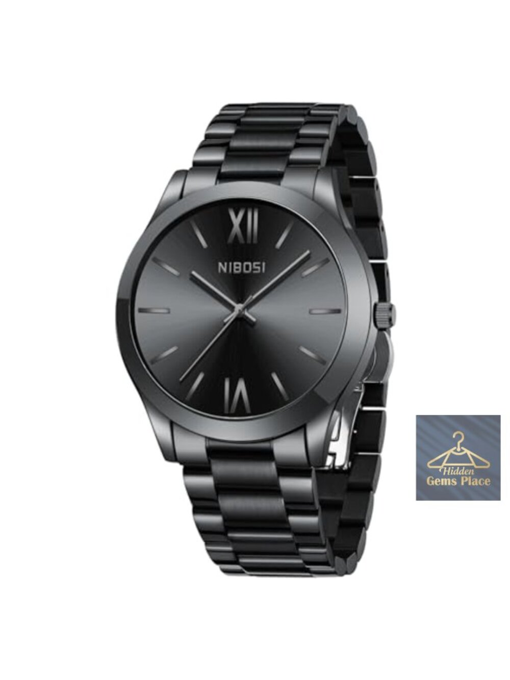 Men's Analog Quartz Watch, Stainless Steel Band, Minimalist Water Resistant